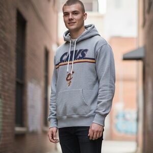 #221 Ultra Game Gray Graphic Hoodie with Cleveland Cavalier logo